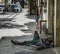 Brazilian homeless man sleeps rough