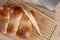 Brazilian Homemade bread on top of a wooden countertop