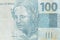 Brazilian hundred real banknote