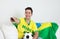Brazilian man loves watching soccer