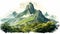 Brazilian Mountain Watercolor Illustration