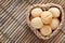 Brazilian snack pao de queijo (cheese bread)