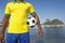 Brazilian Soccer Football Player Wearing Brazil Colors Rio