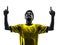 brazilian soccer football player young happiness joy man silhouette