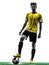 Brazilian soccer football player young man silhouette