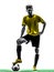 Brazilian soccer football player young man silhouette