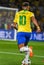 Brazilian superstar footballer Neymar Jr. dribbling