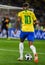 Brazilian superstar footballer Neymar Jr. dribbling