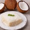 Brazilian traditional dessert: sweet couscous tapioca pudding