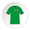 Brazilian yellow and green soccer shirt icon