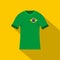 Brazilian yellow and green soccer shirt icon