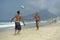 Brazilians Playing Altinho Beach Football Rio de Janeiro Brazil