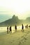 Brazilians Playing Altinho Keepy Uppy Beach Football Rio