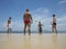 Brazilians Playing Altinho Keepy Uppy Futebol Beach Soccer Football