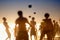 Brazilians Playing Altinho Keepy Uppy Futebol Beach Soccer Football