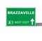 BRAZZAVILLE road sign isolated on white