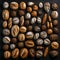 bread background, bakery products. flour products