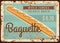 Bread baguette metal rusty plate bakery shop price