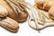 Bread carving board kitchen knifewheat ears  white
