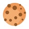 Bread cookie with chips chocolate menu bakery food product flat style icon
