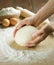 Bread cooking.Dough