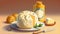 bread with cream and butter,milk, flowers in vase, illustration, rustic still life, wallpaper, yellow, white, dinner