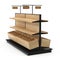 Bread display racks for stores on white. 3D illustration