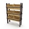Bread display racks for stores on white. 3D illustration, clipping path