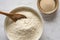 Bread Flour and Yeast in Bowls