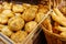 Bread food background brown wheat graine roll lot pastries batch product baked baguette