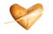 Bread heart shape isolated