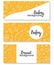 Bread horizontal background set. Bakery doodle products, baguette, croissant and bagel. Cartoon doodle elements, advertising