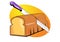 Bread and knife illustration