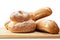 Bread Loaves on Wooden Board