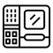 Bread maker machine icon outline vector. Homemade baking device