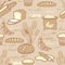 Bread seamless pattern