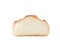 Bread slice isolated.