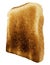 Bread slice - single baked toast close-up - on white