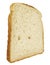 Bread slice - single toast close-up - on white