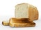 Bread sliced - toast - arrangement isolated on white