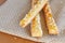 Bread sticks with cheese and sesame