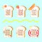 Bread text box banner speech bubble