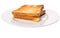 Bread Toast On White Plate III