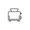 Bread toasting line icon