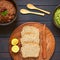 Bread with Vegetable Spreads