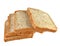 Bread wheat squares white background