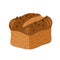 Bread. Whole grain, yeast baked bread. food sign. Ideal for cafe, restaurants, food shops and printing. Vector hand draw