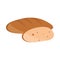 Bread whole and piece menu bakery food product flat style icon