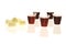 Bread and wine communion cups isolated