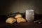 Bread and Wine on Table